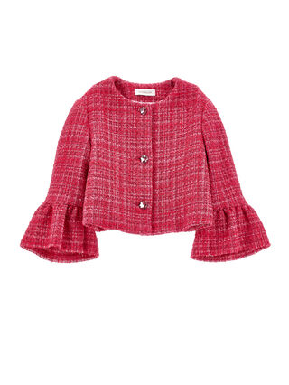 Veste bouclée chinée