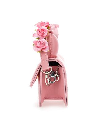 Mini bag in coated fabric with roses