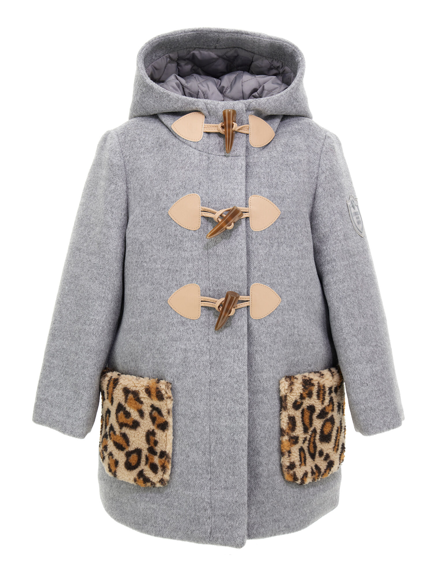 Velour cloth duffle coat girl Monnalisa United States
