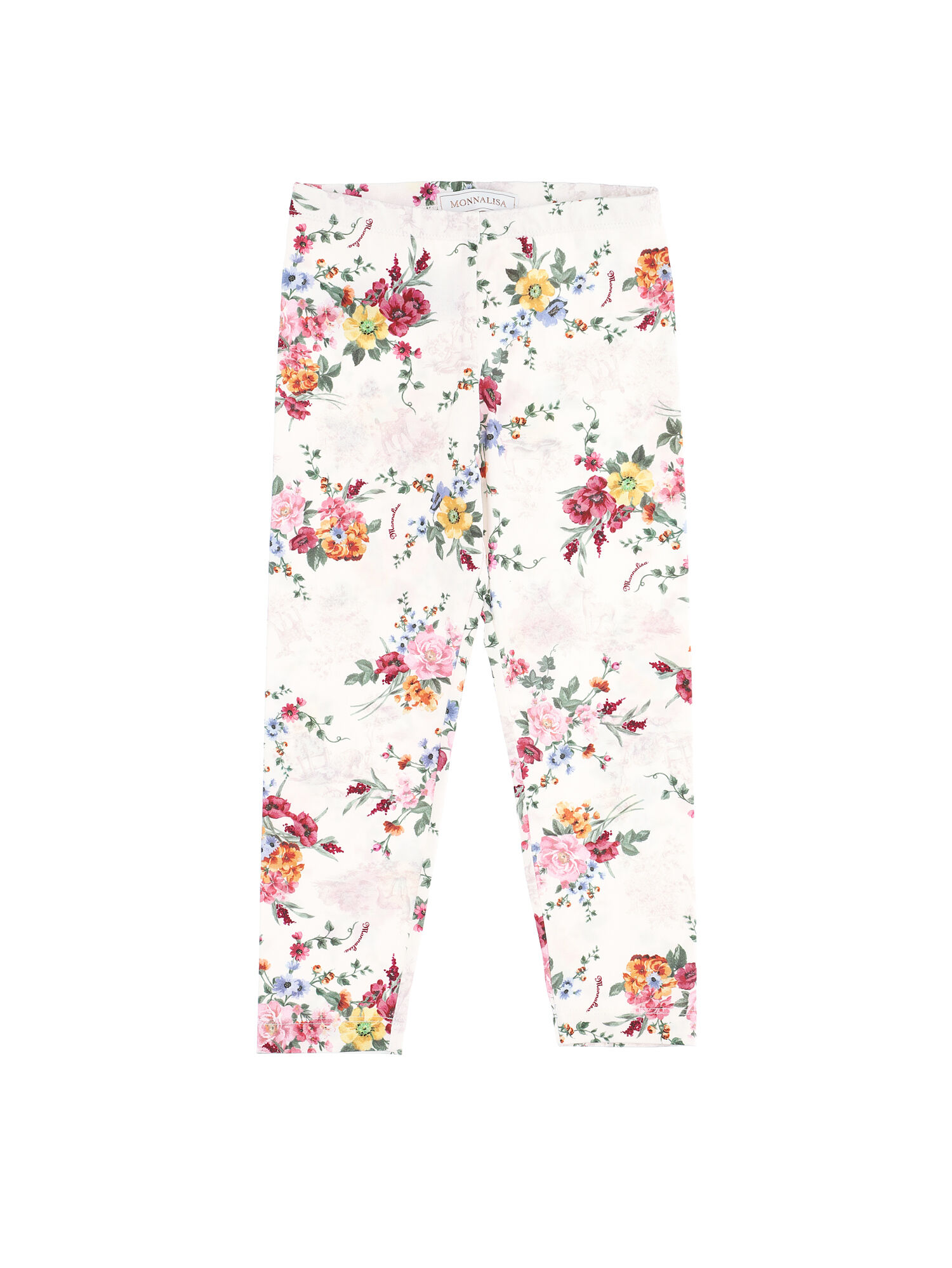 Floral jersey leggings Monnalisa Girls Clothing Pants Leggings 