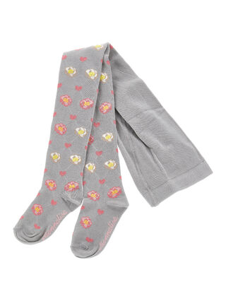 Жаккардовые хлопковые колготки