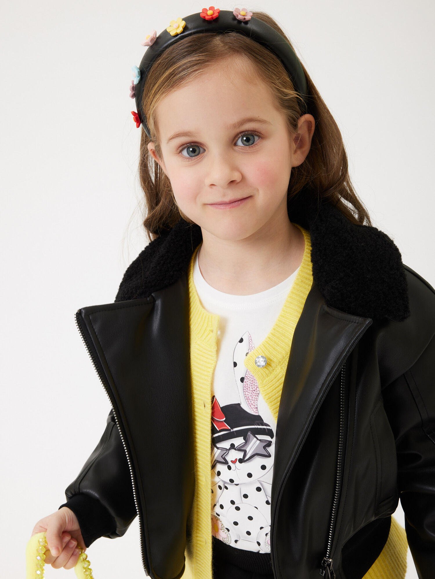 Rhinestone bunny T-shirt girl | Monnalisa Monaco