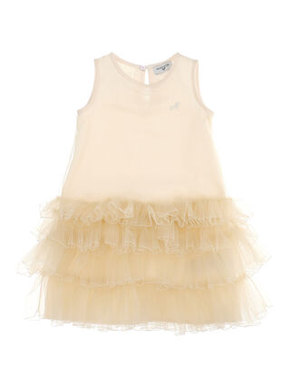 Tulle dress with a silky touch