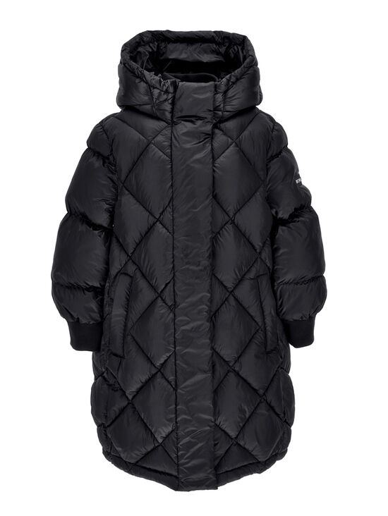 Long padded satin-style jacket