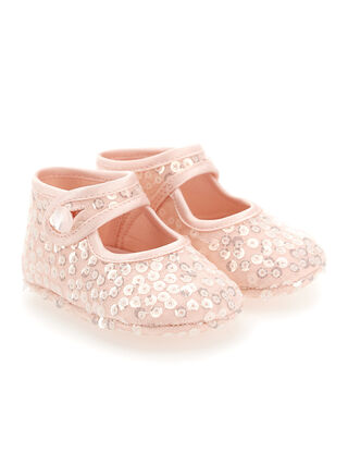 Sequined ballet flats