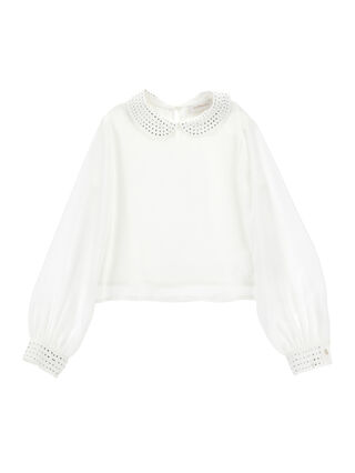 Elegant rhinestone blouse