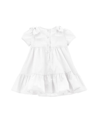 Poplin dress with bows