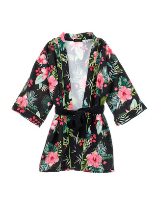 Giacca kimono stampa jungle