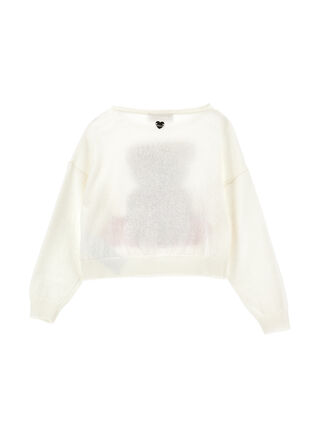 Jacquard pullover with cashmere