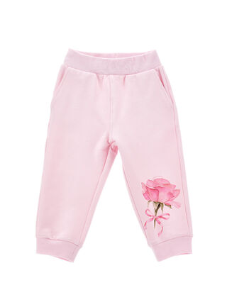 Jogger sweatshirt with maxi roses