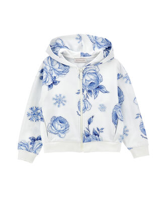 Ice rose zip-up hoodie