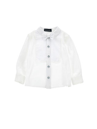 Chemise en piqué avec nœud papillon