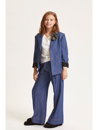 Flowing denim trousers