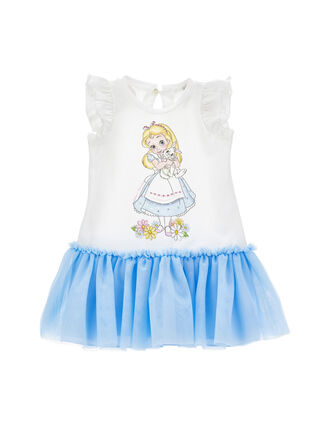 Two-tone Alice print dress