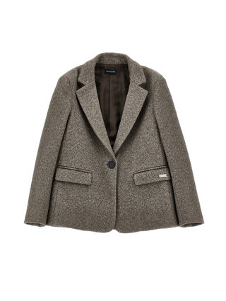 Velour blazer with rhinestones