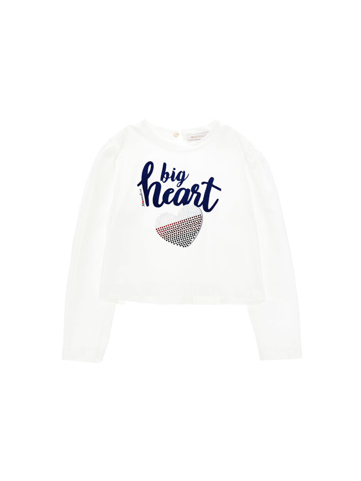 Maxicanotta jersey farfalla Monnalisa Bambina Abbigliamento Top e t-shirt T-shirt T-shirt senza maniche 