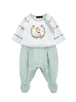 Vichy cotton romper