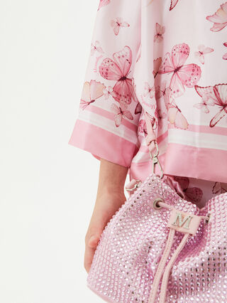 Ведро из ткани с покрытием и стразами