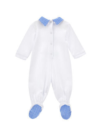 Cotton playsuit with whale print