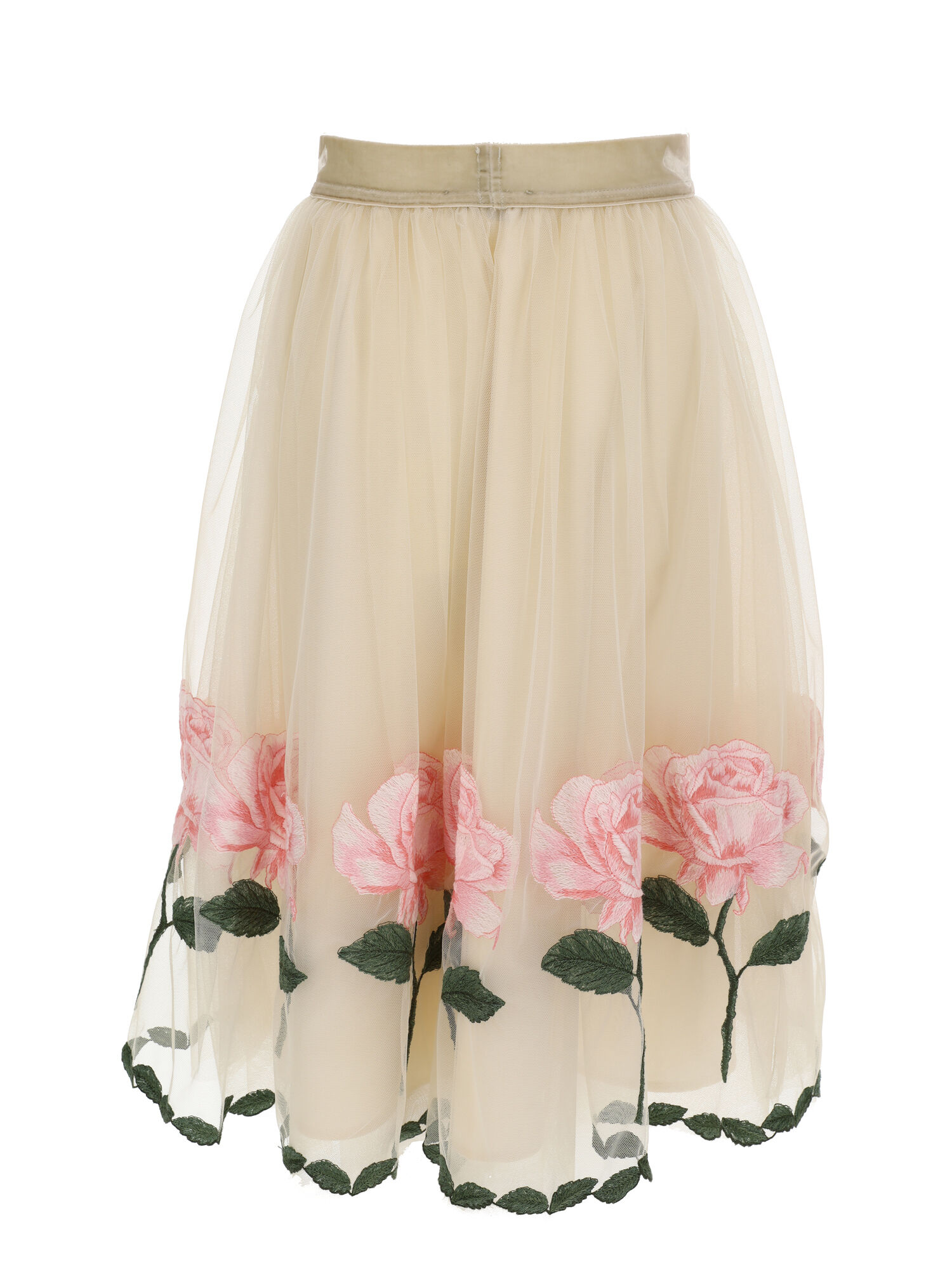 Tulle skirt embroidered deals