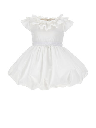 Vestido globo de popelina