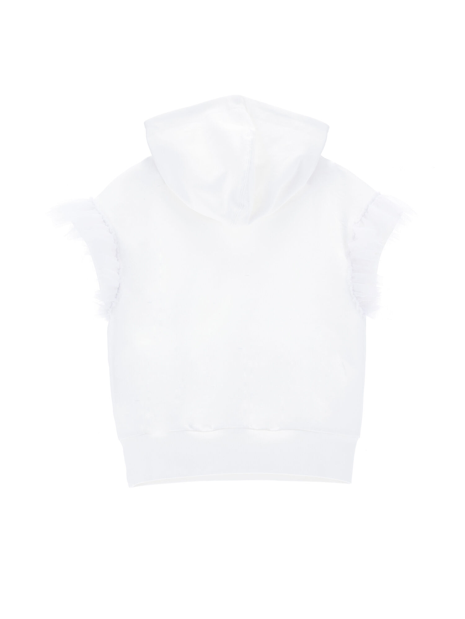 Sleeveless crop sales top hoodie