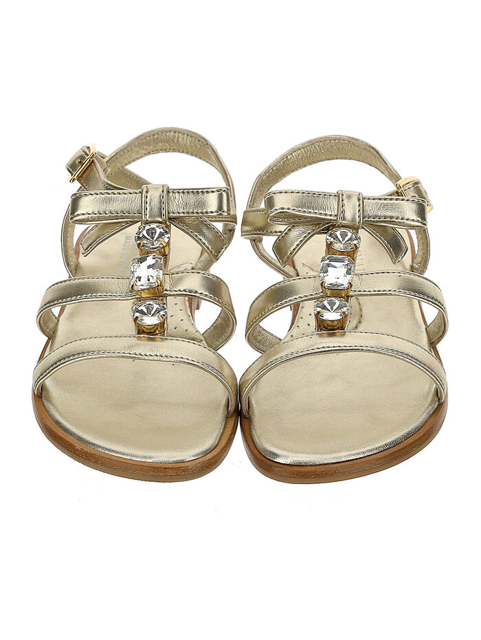 tan jeweled sandals