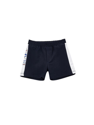Cotton fleece jogging Bermuda shorts