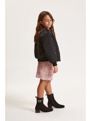 Monnalisa rhinestone bomber jacket