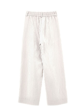 Palazzo trousers with yarn-dyed stripe