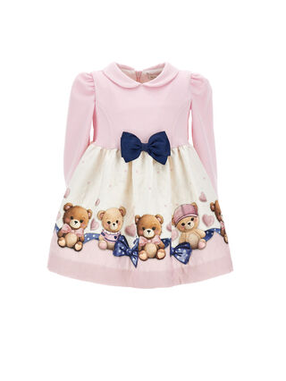 Teddy bear jacquard dress