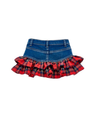 Mini skirt with heart ruffles
