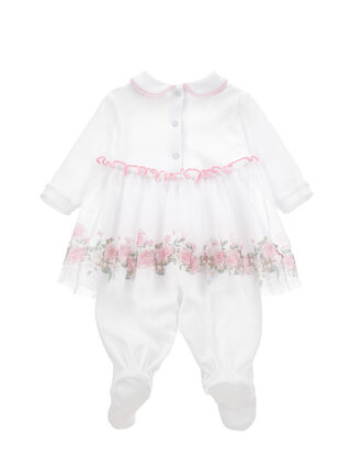Floral tutu cotton playsuit