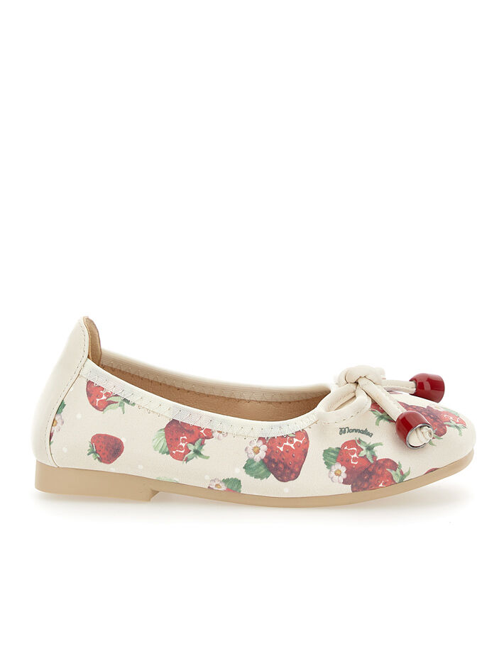 Monnalisa 35mm oversized-bow ballerina shoes - Silver