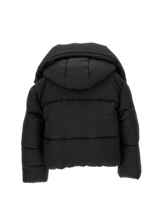 Укороченный пуховик из жатого нейлона