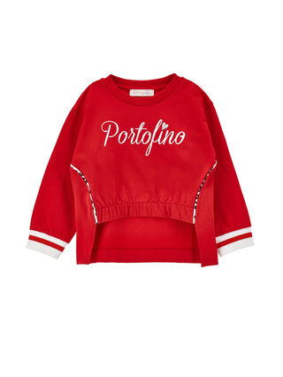 Two-tone animalier sweatshirt