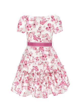 Robe en satin de coton imprimé papillons