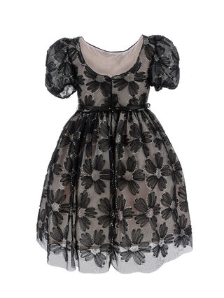 Tulle dress with sequin embroidery