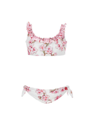 Peach blossom two-piece swimwear