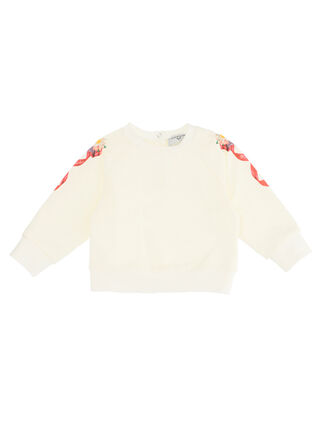 Cotton sweatshirt with bow print