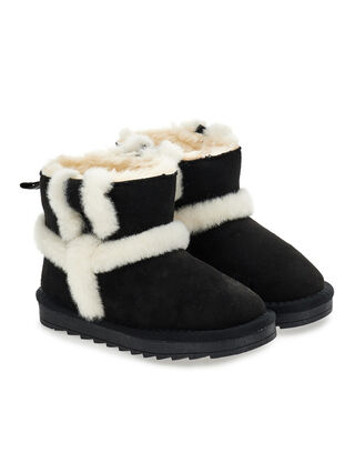 Botines de ante y felpa