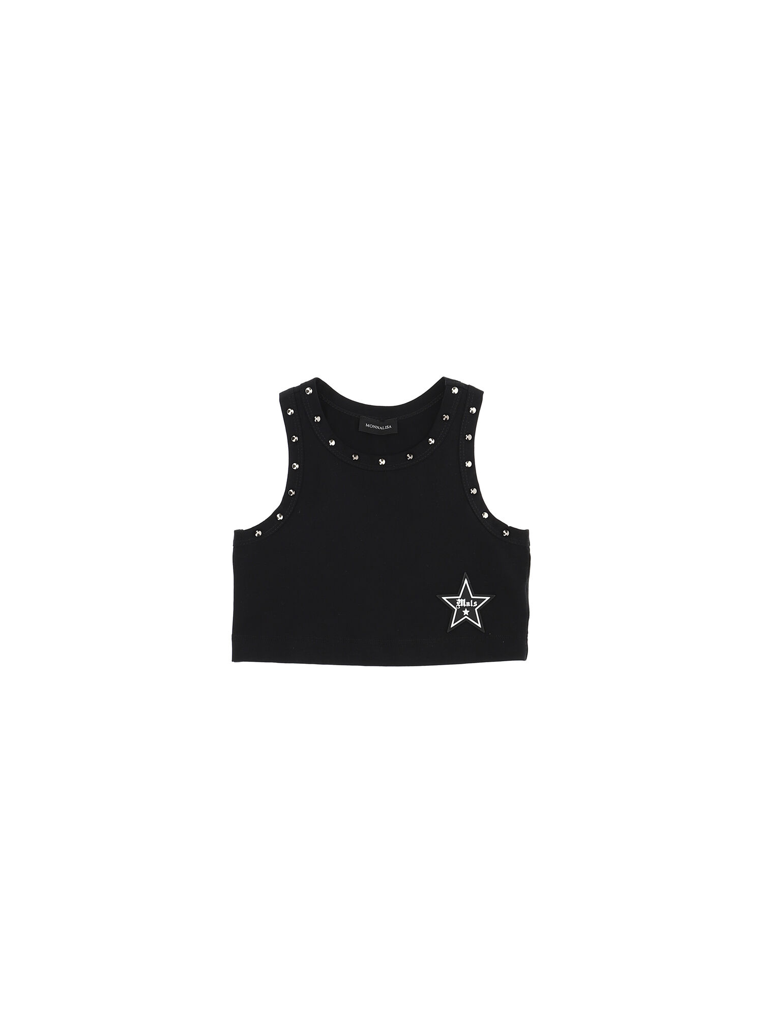 Monnalisa Girls Clothing Tops Camisoles Mini jersey camisole with studs 