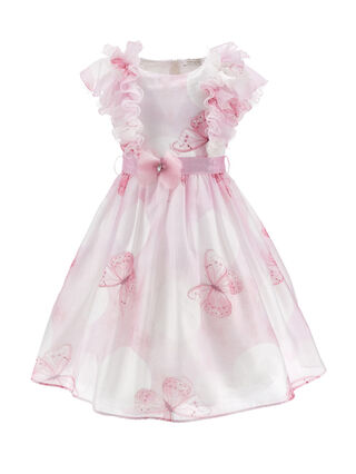Organza dress with butterfly print