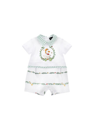 Two-tone romper with collar