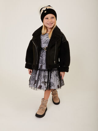 Sheepskin-lined nappa and nubuck combat boots