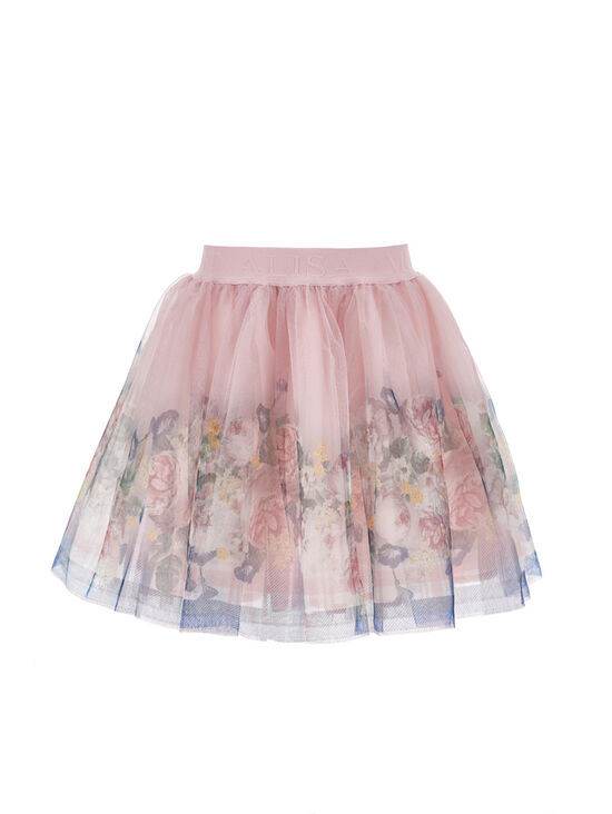 Baroque rose tulle skirt