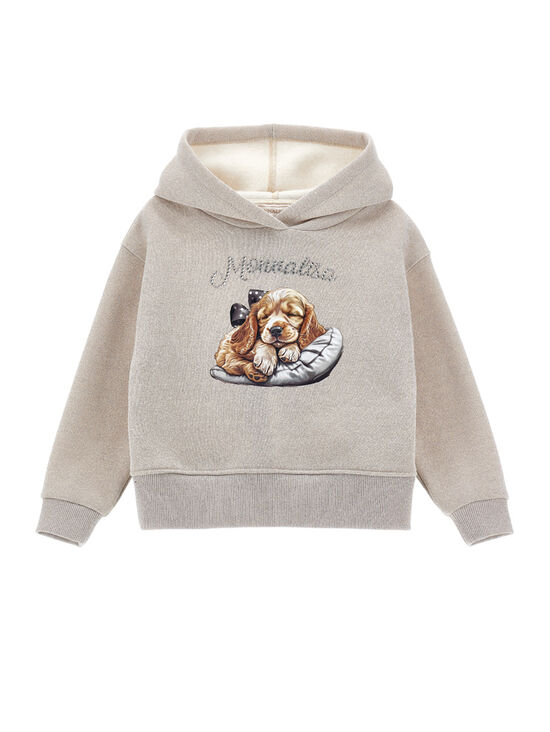 Felpa lurex con cappuccio