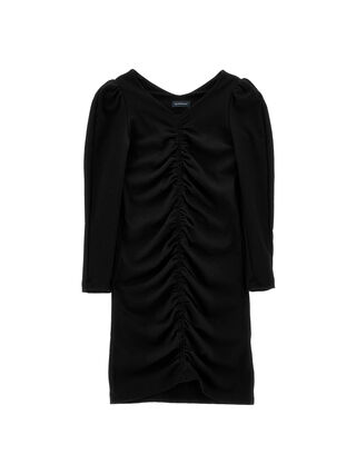 Драпированное платье из пунто милано