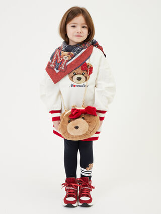 Rhinestone teddy fleece dress