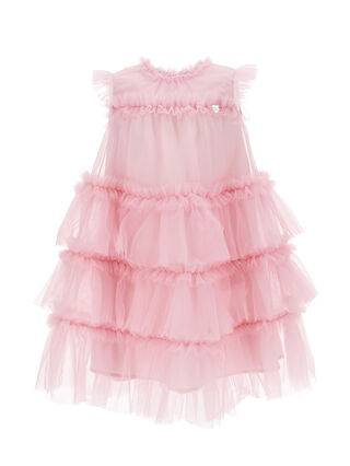 Vestido de tul con volantes